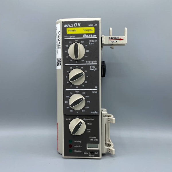 Baxter Infus OR (LO2) Infusion Syringe Pump – Smart Label Anesthesia Pump