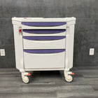 Metro Flexline Crash Cart front view with break away lock and lockable wheels - Microban and Polymer