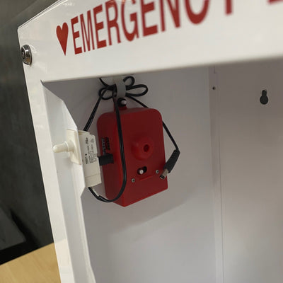 AED Wall Cabinet with Alarm (Used) - NMD -Angelus Medical