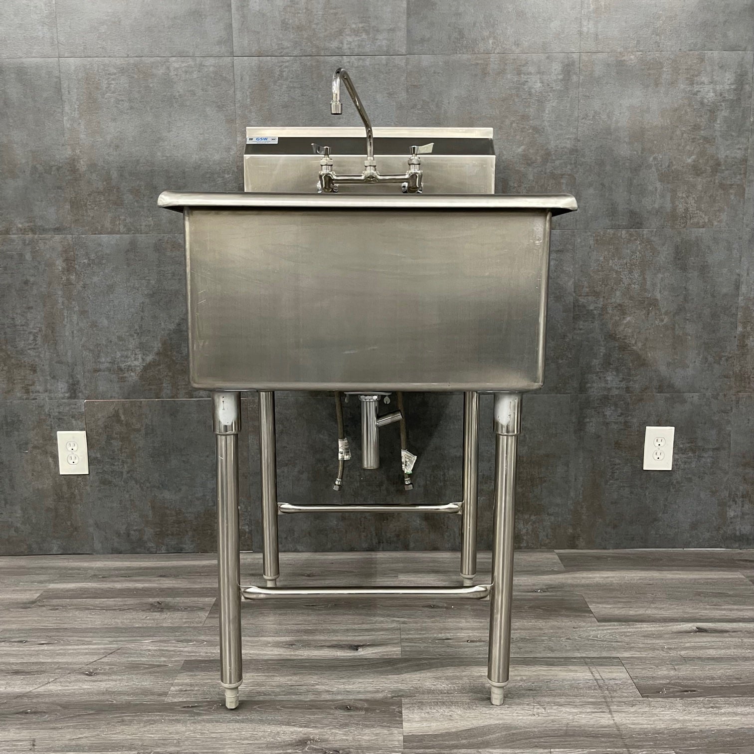 GSW Stainless steel single basin utility Sink (Used) Angelus