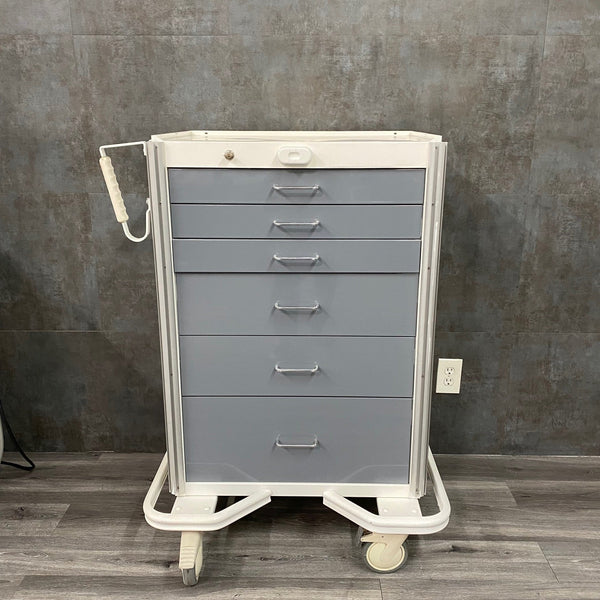 Medical Cart with 6 Drawers and Lock and Key (Refurbished)