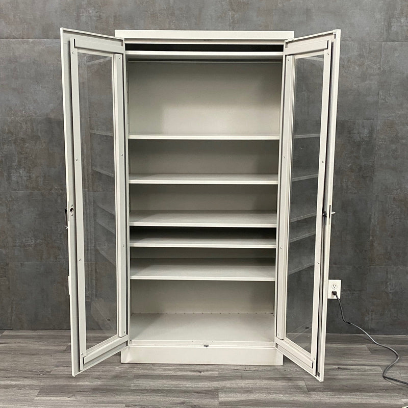 Medical Supply Cabinet with Glass Doors and lock - Continental Metal Products -Angelus Medical
