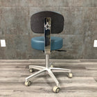 Pedigo Stool, Gas Cylinder, 5-Caster Aluminum Base, W/Back (New) - Pedigo -Angelus Medical