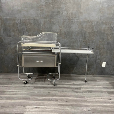 Stainless Steel Bassinet with Changing Station Hospital Bassinet-Angelus Medical