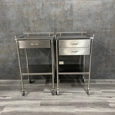 Stainless Steel Utility Table with Shelf and Drawer Stainless Steel Utility Table with Shelf and Drawer - NMD -Angelus Medical