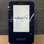 Front view of Abaxis Piccolo Express analyzer showing LCD screen 