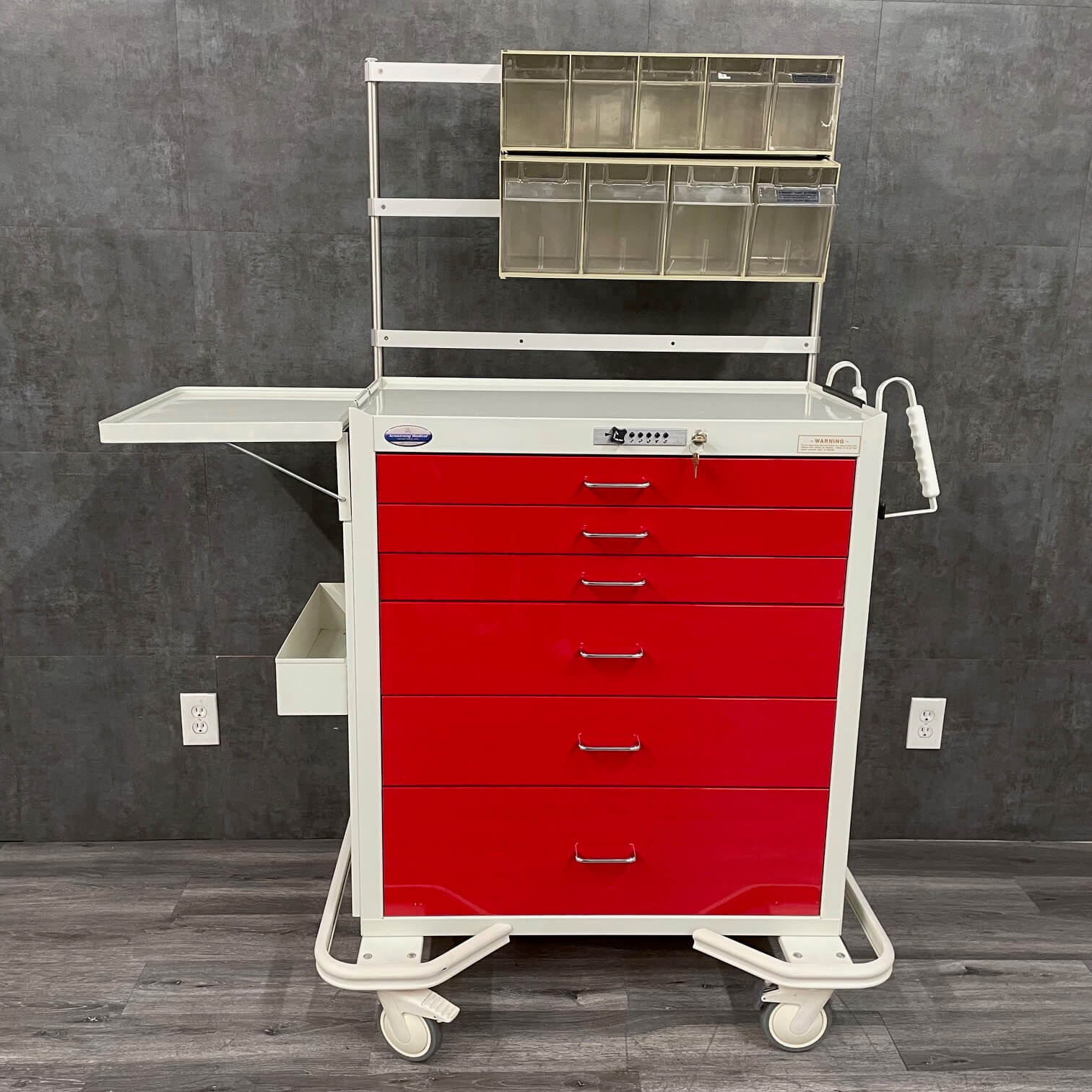 Armstrong Medical Crash Cart W touchpad Angelus Medical and Optical