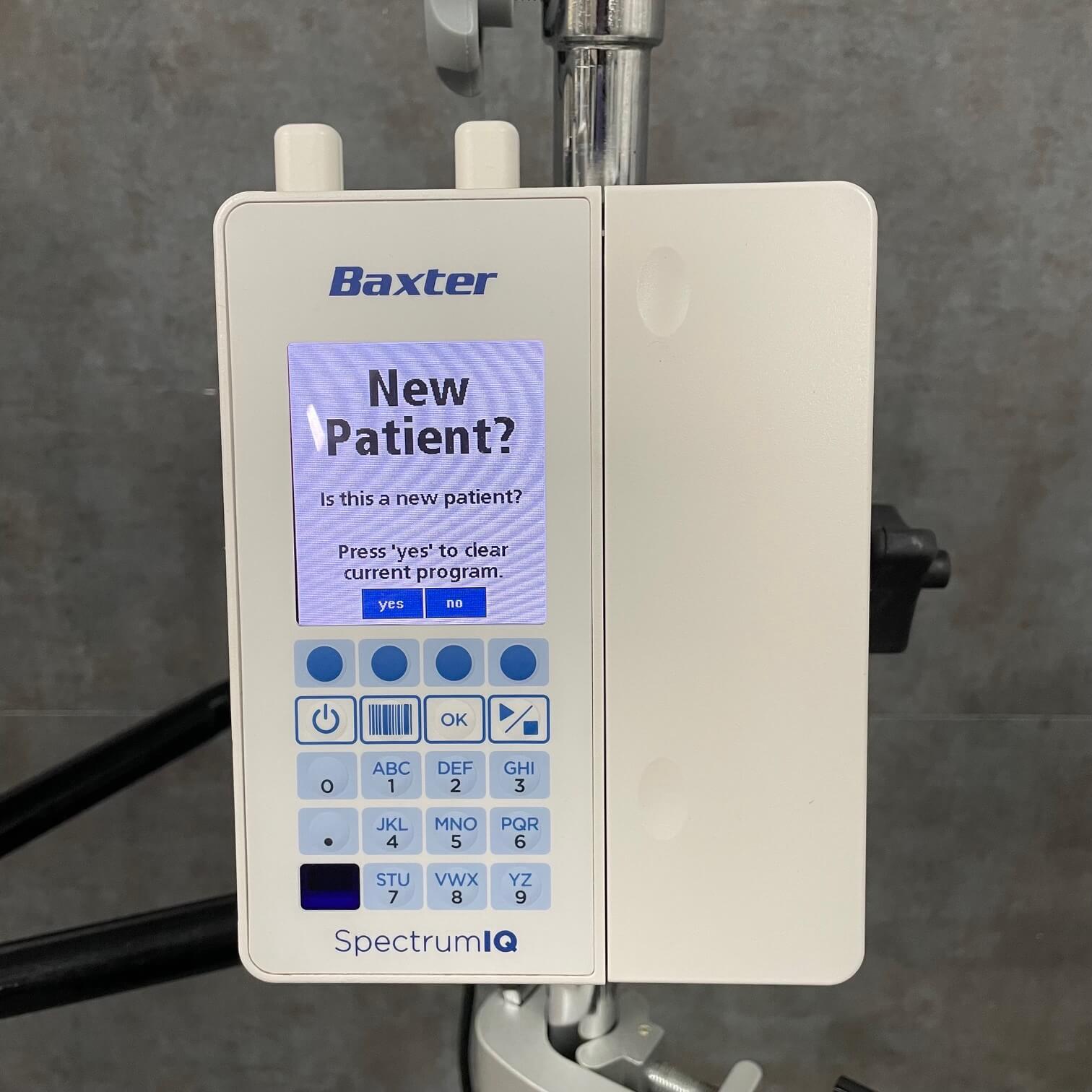 Baxter Spectrum IQ Infusion Pump Front View for sale near me 