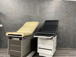 Exam table upholstery before and after