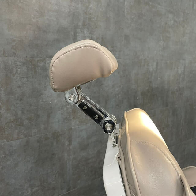 Articulating headrest on the Belmont dental chair