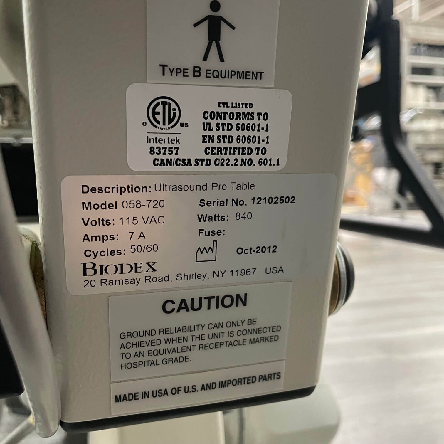 Biodex 058-720 Ultrasound Table price