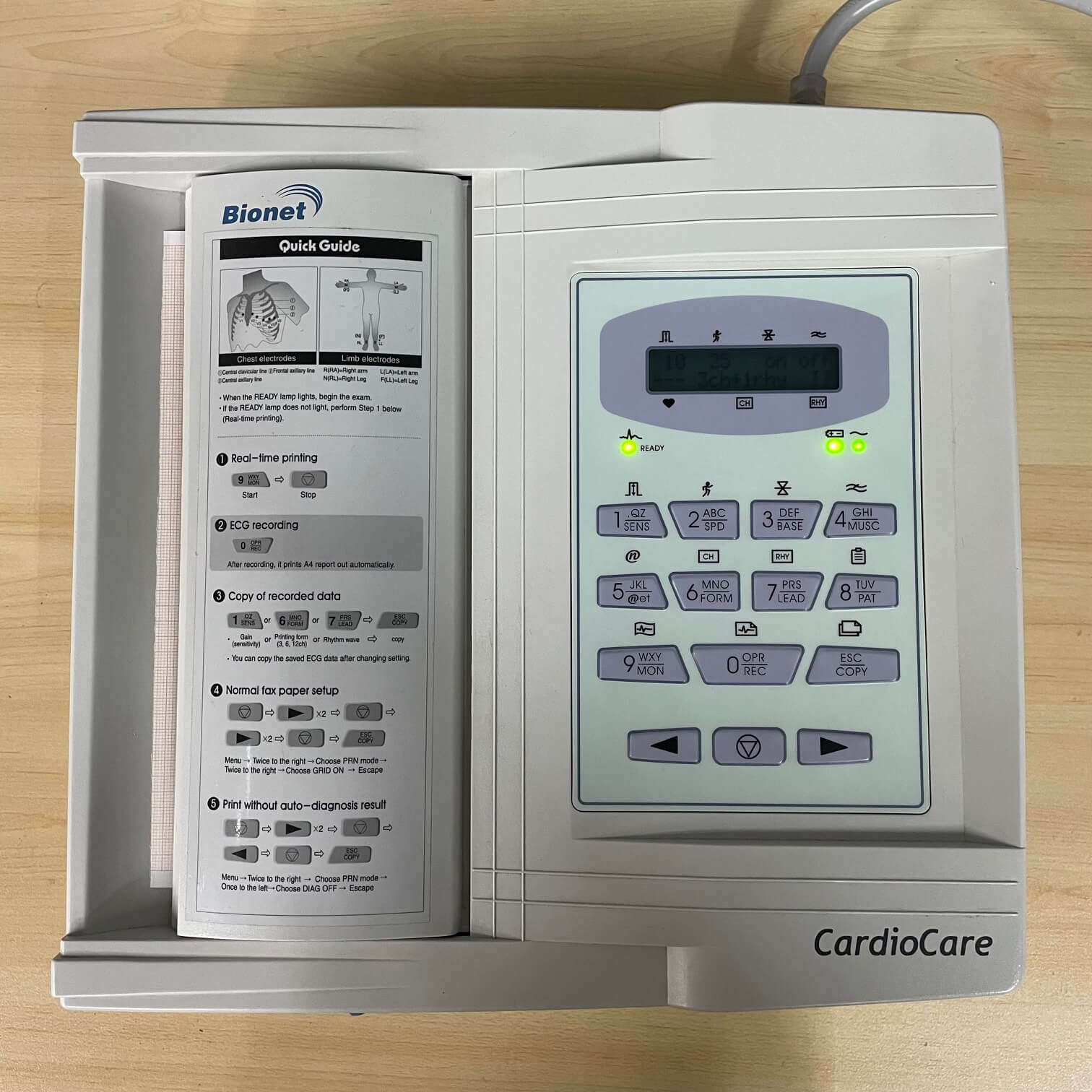 Emr Machine Bionet CardioCare 2000 ECG Machine - 12-Lead, Interpretation, A4 ...