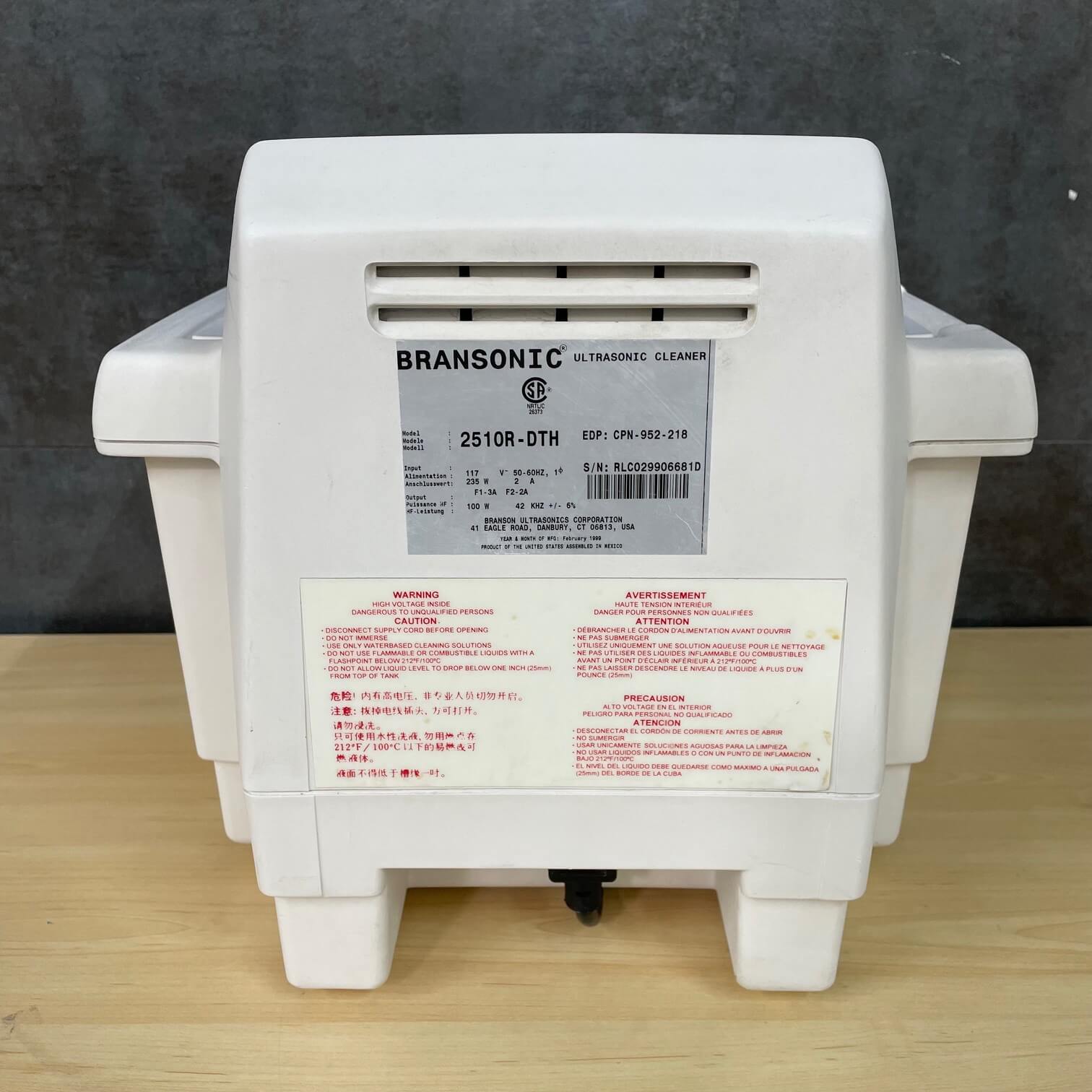 Branson 2510 Ultrasonic Cleaner - – Angelus Medical and Optical