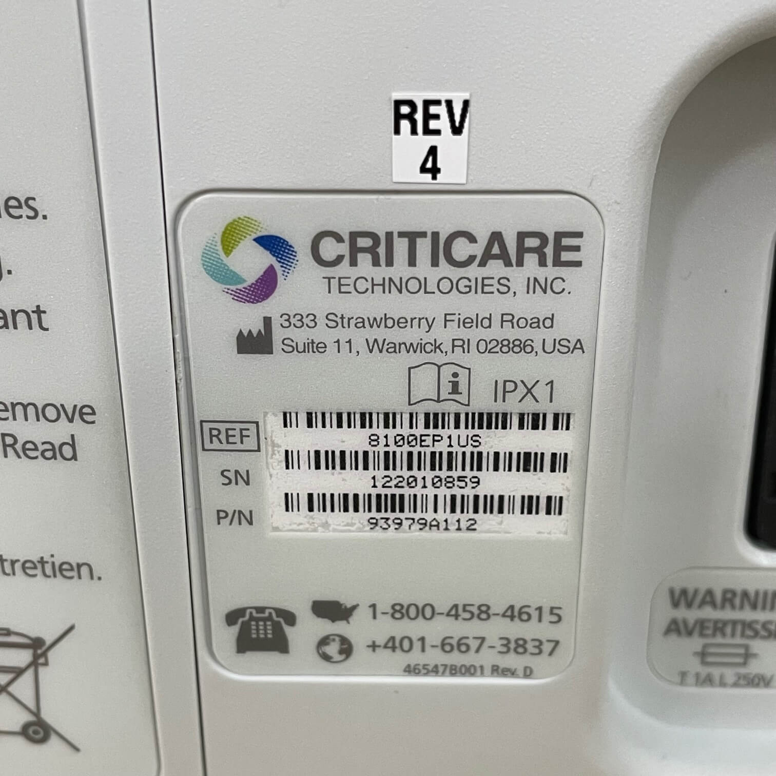 Criticare Technologies nGenuity Patient Monitor with CO2
