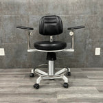 surgical stool dual wheel casters with locking mechanism - 
