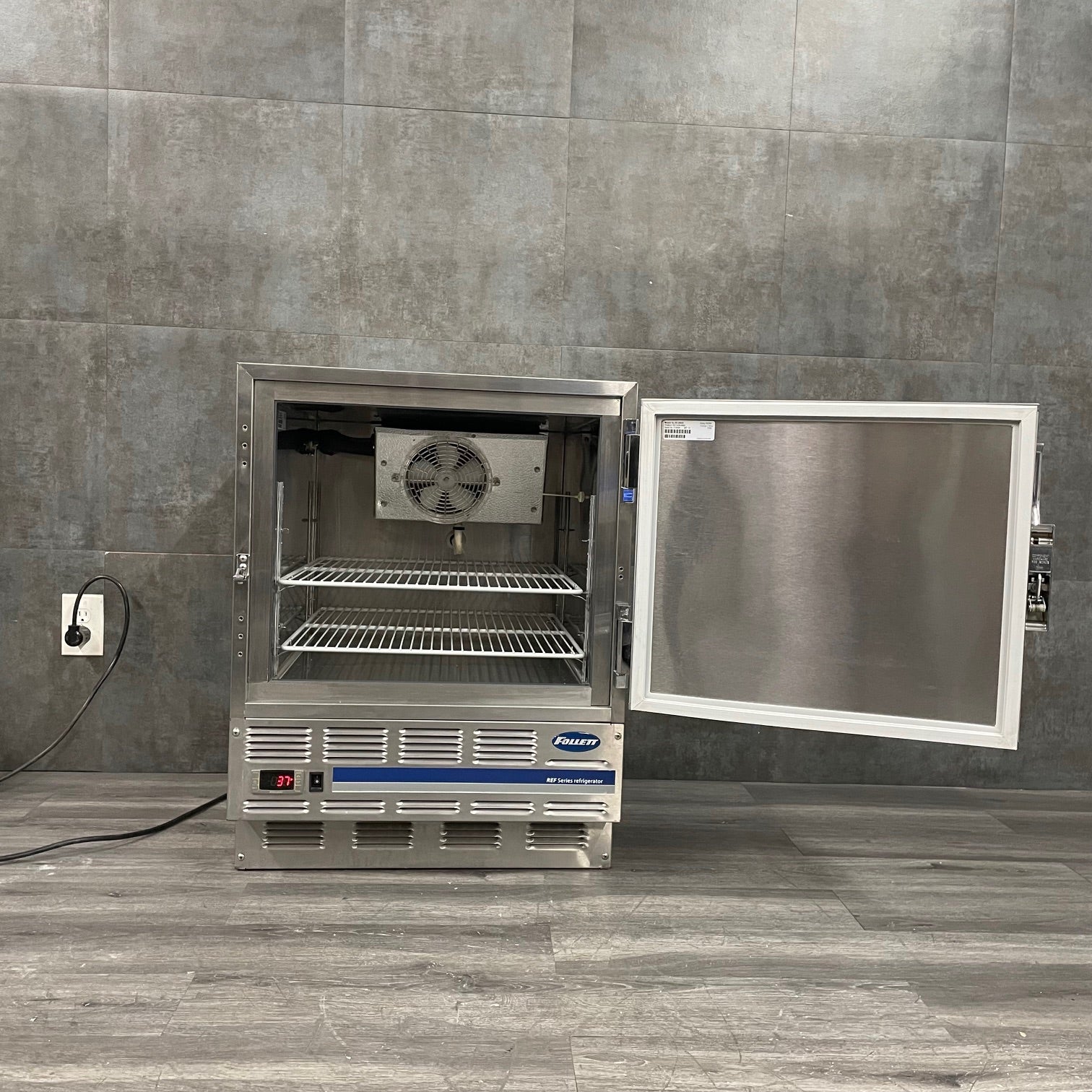 Follet R4 ADA Compliant Refrigerator at Angelus Medical showing the inside of the refrigerator
