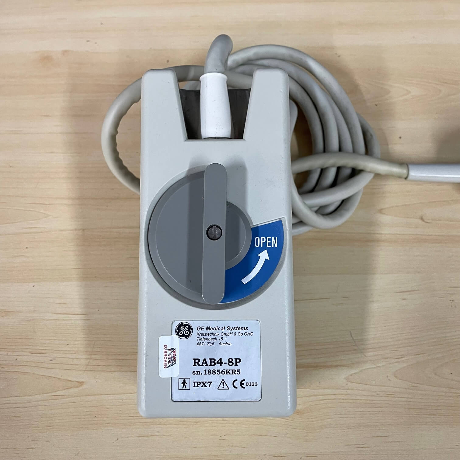 GE RAB4-8P Ultrasound Transducer at Angelus Medical in Gardena California