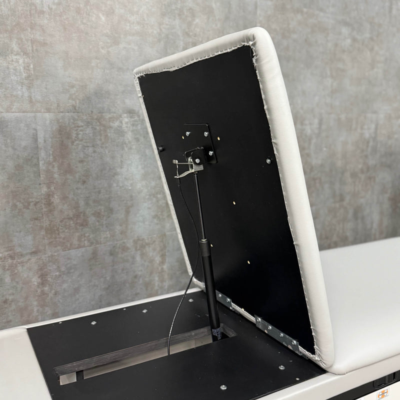 Hausmann Power exam table in Los Angeles with Gas-Spring Backrest Adjustment Close-Up
