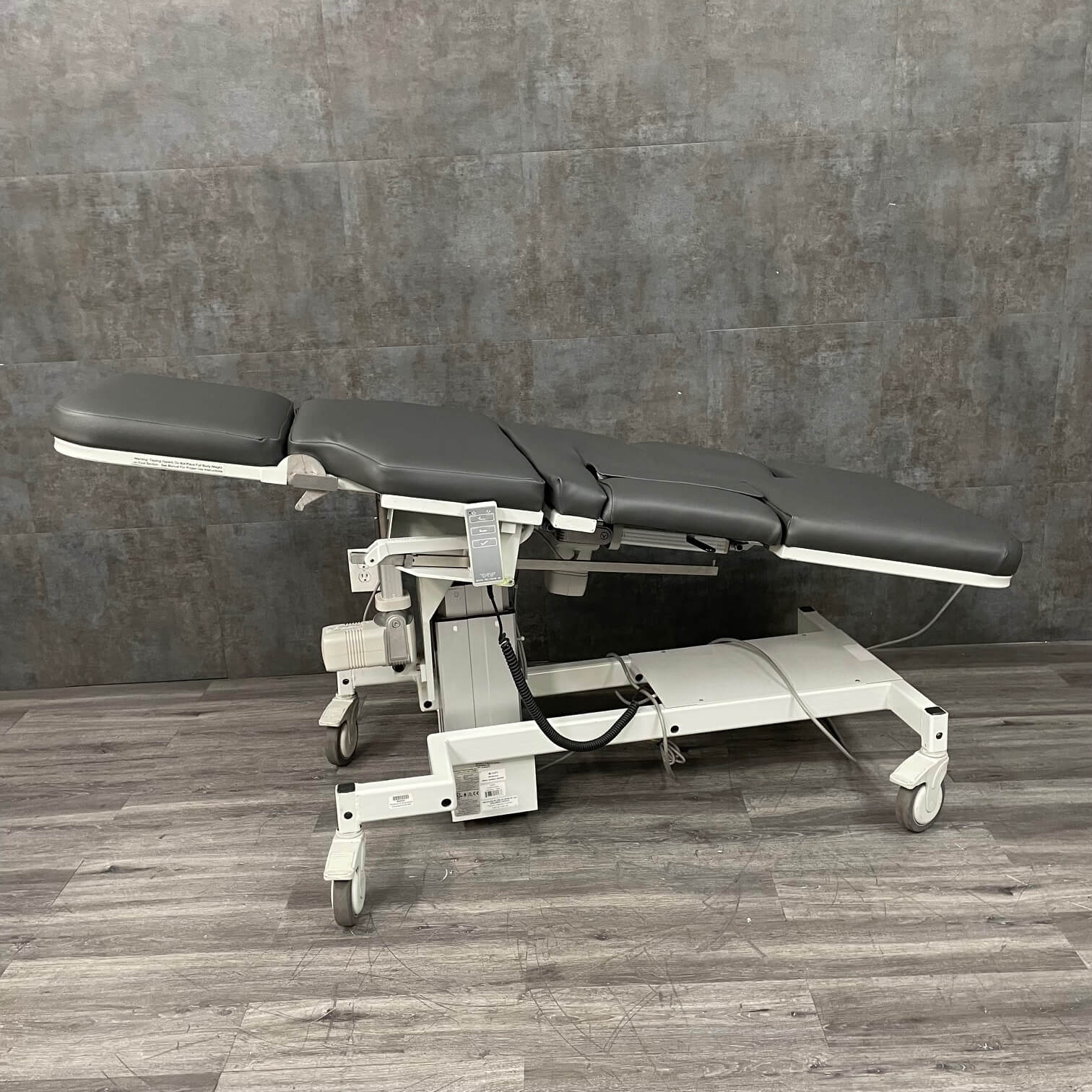 MPI OB/GYN ultrasound exam table in tilted position view