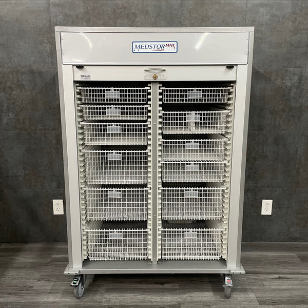 Harloff Medstor Max Medication Cart Medical Storage Cabinet