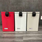 McKesson 8 Gallon Steel Trash Can with Lid Front View