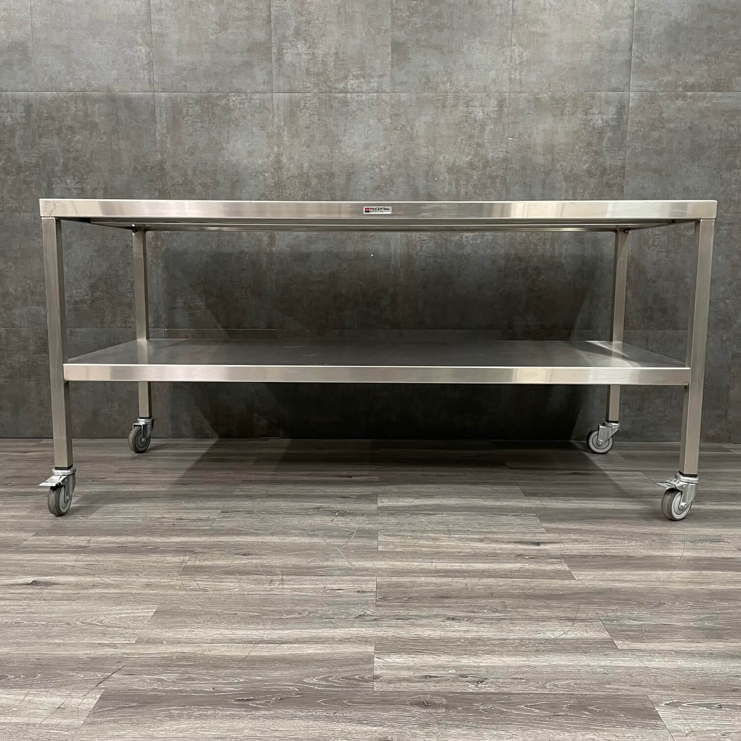 Mid Central Medical Stainless Steel Instrument Table
