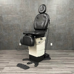 ADA-compliant Midmark 630 chair with 650 lb capacity and barrier-free can be raised to 40" high