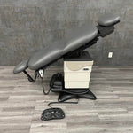 Ritter Exam Table with tilt and rotation with laying flat and full tilt shown in Los Angeles near me