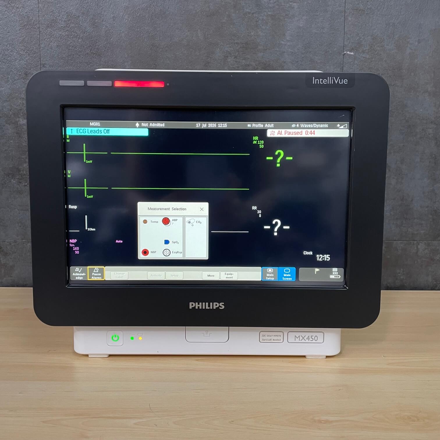 Buy Philips IntelliVue MX450 bedside patient monitor with Microstream CO2 capnography module near me