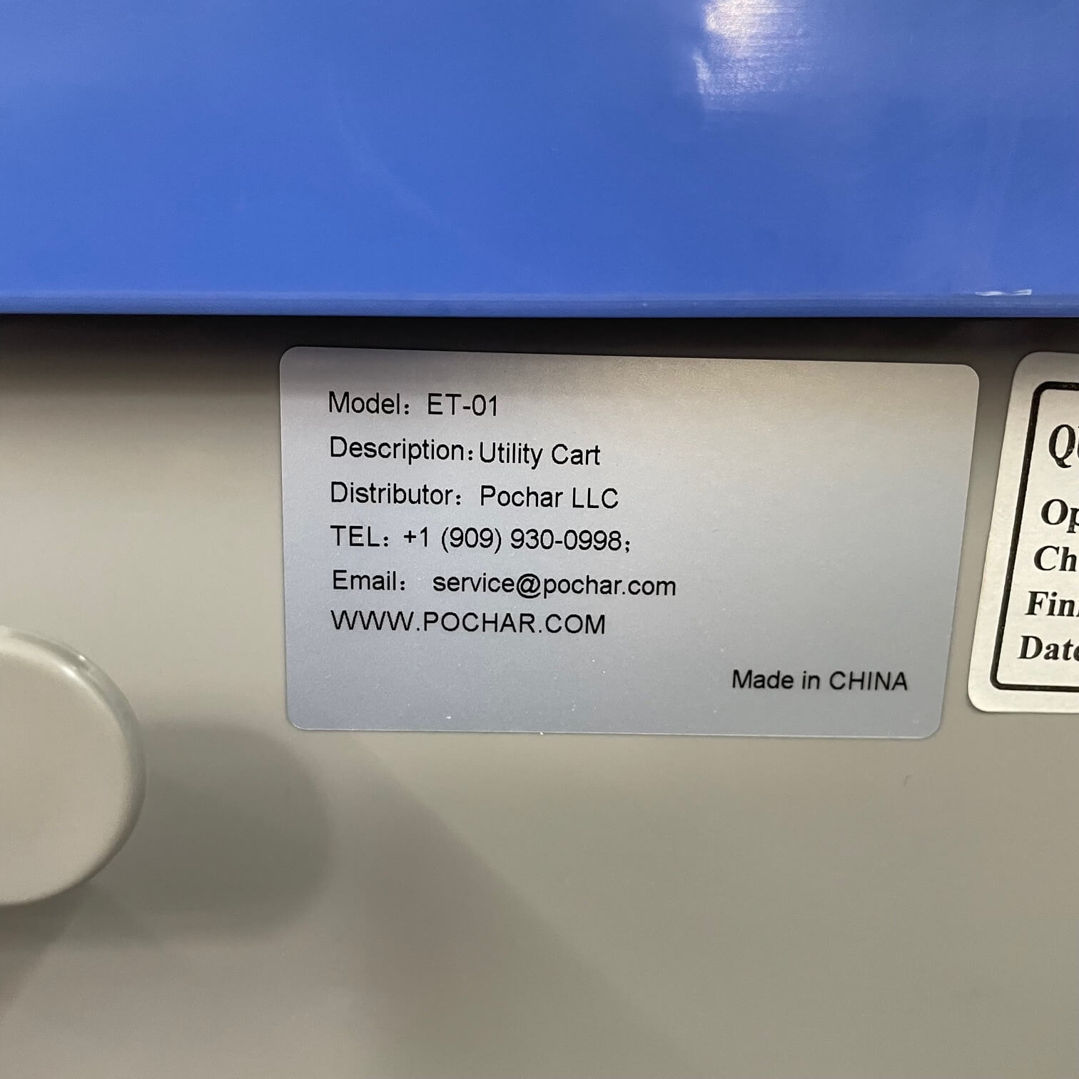 Pochar ET-01 Utility / Crash Cart