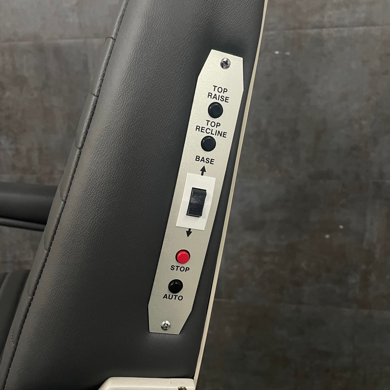 Close-up of Reliance 7100 power chair toggle switch control panel - for sale near me
