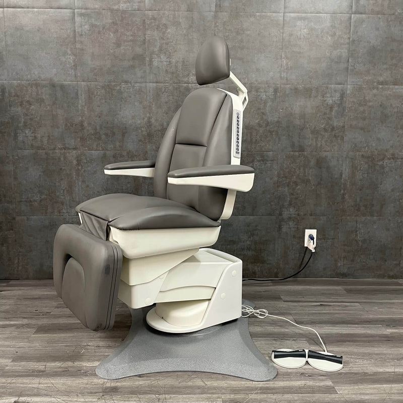 Full Power Exam Chair with swivel and adjustable headrest for sale at Angelus Medical in Los Angeles near me