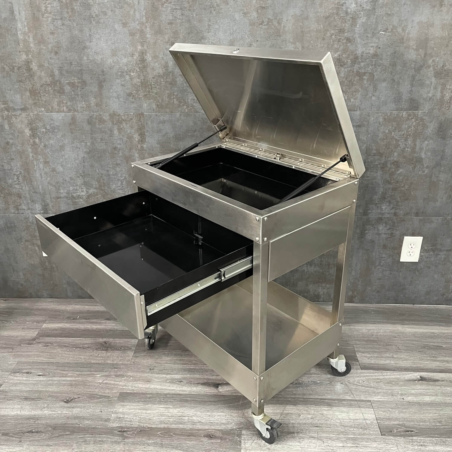 Stainless Steel Medical Cart with Storage - Angelus Medical
