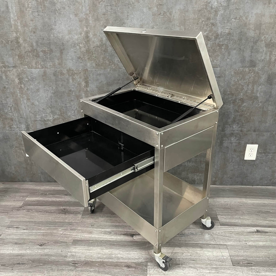 Stainless Steel Medical Cart with Storage - Angelus Medical