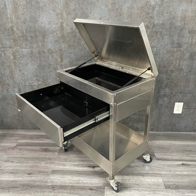 Stainless Steel Medical Cart with Storage Stainless Steel Medical Cart with Storage - Angelus Medical
