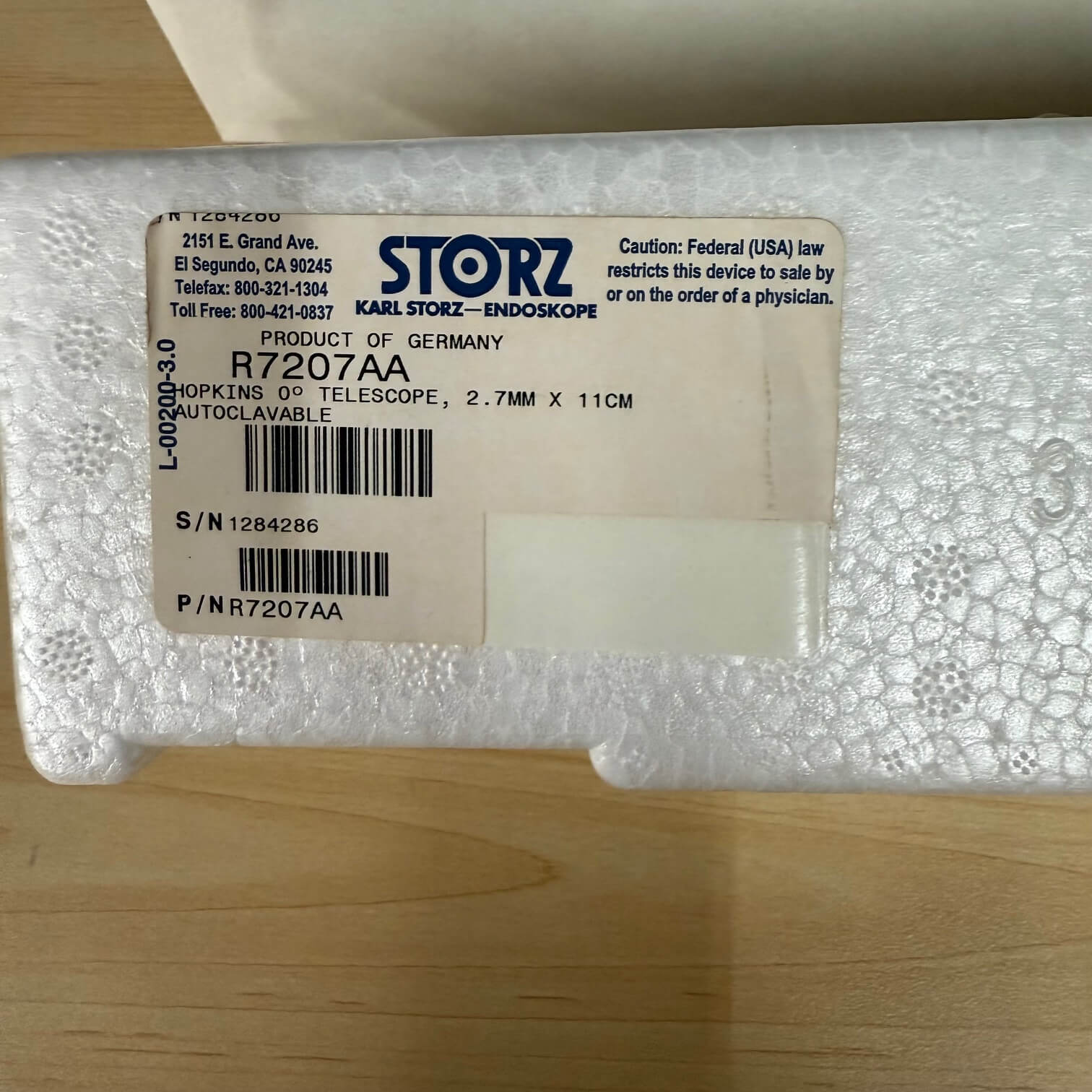 Storz R7207AA Hopkins telescope endoscope