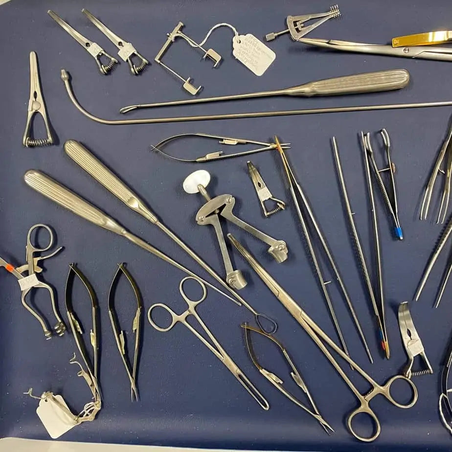 Surgical Instruments at Angelus Medical includes: Forceps, Rasps, needle holders, Scissors, and more