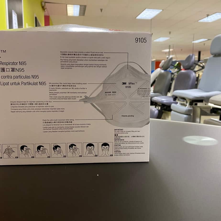 3M 9105 VFlex N95 Mask - Pack of 10 (New) - 3M -Angelus Medical