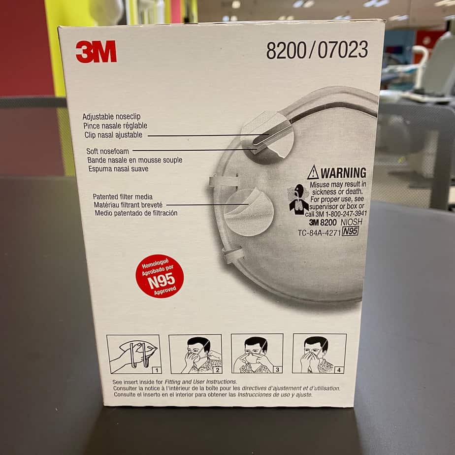3M 8200 N95 Mask - Pack of 20 (New) - 3M -Angelus Medical