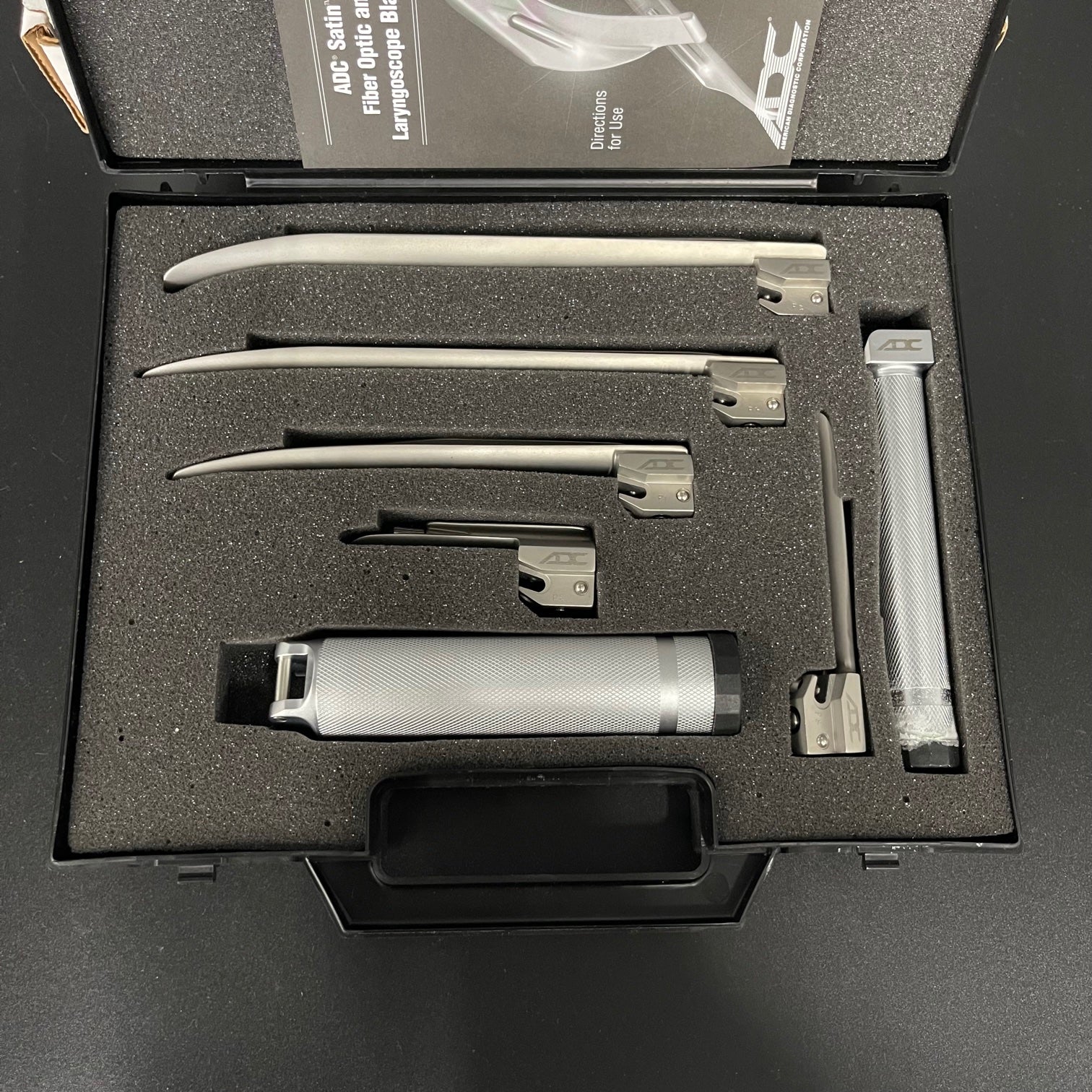 ADC Satin Standard Laryngoscope Set (New) - ADC -Angelus Medical