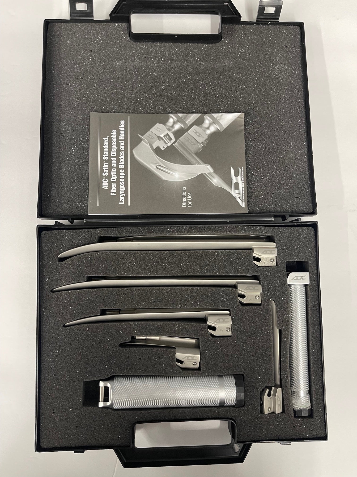 ADC Satin Standard Laryngoscope Set (New) - ADC -Angelus Medical