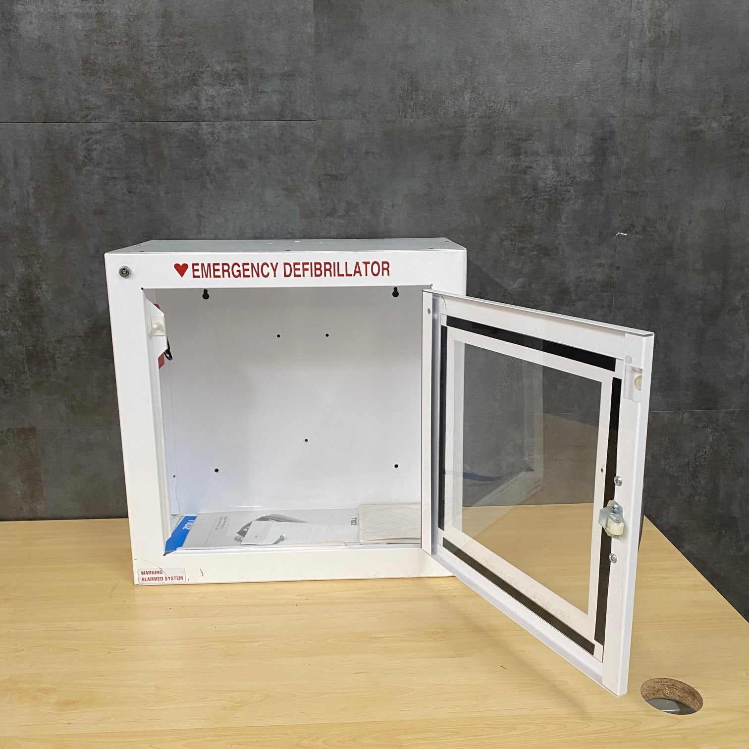 AED Wall Cabinet with Alarm (Used) - NMD -Angelus Medical