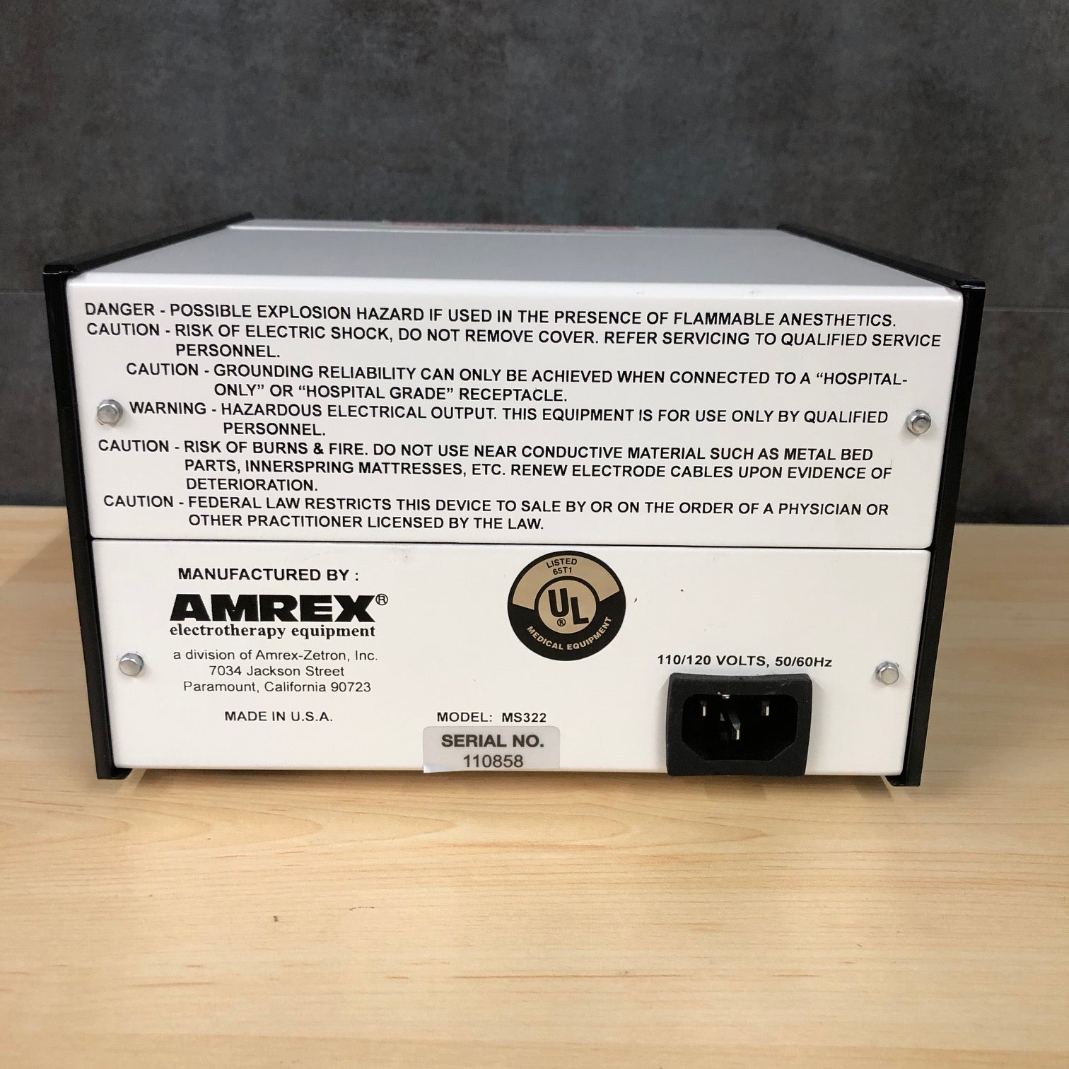 Amrex MS 322 Low Volt AC Muscle Stimulator - – Angelus Medical and