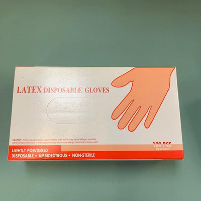 Assorted Box of 100 Powdered Latex Gloves (New) - NMD -Angelus Medical