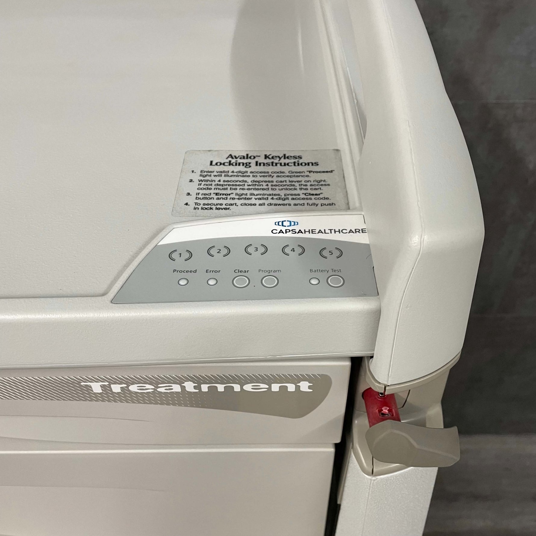 Capsa healthcare Avalo Cart w Electronic Lock - Capsa Healthcare -Angelus Medical