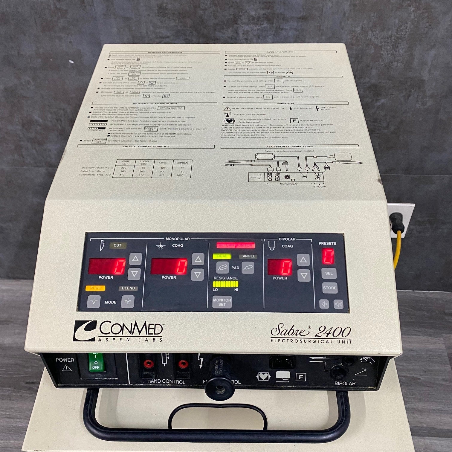 Conmed Sabre 2400 ESU - Conmed -Angelus Medical