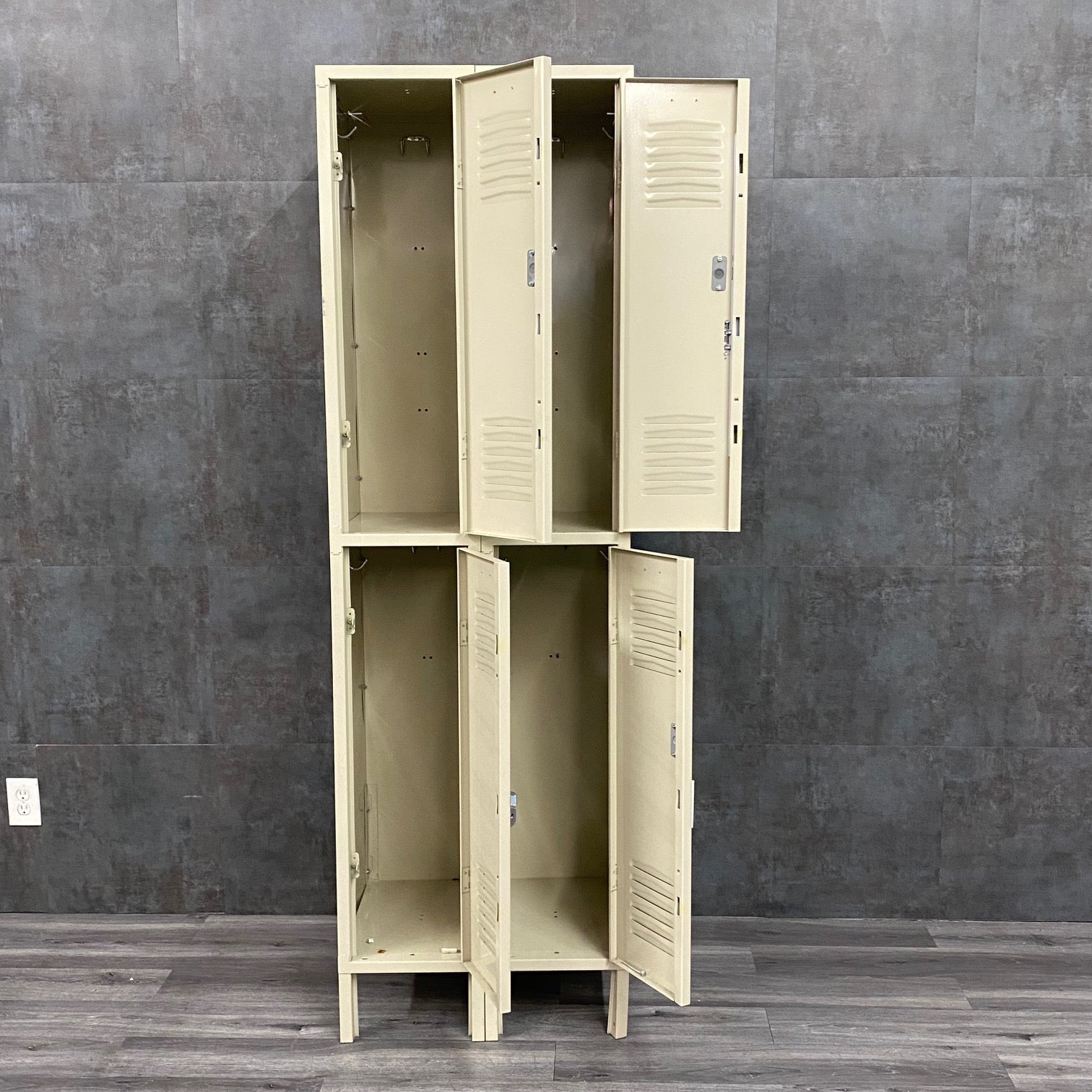 Double Tier Metal Storage Locker Cabinet - NMD -Angelus Medical