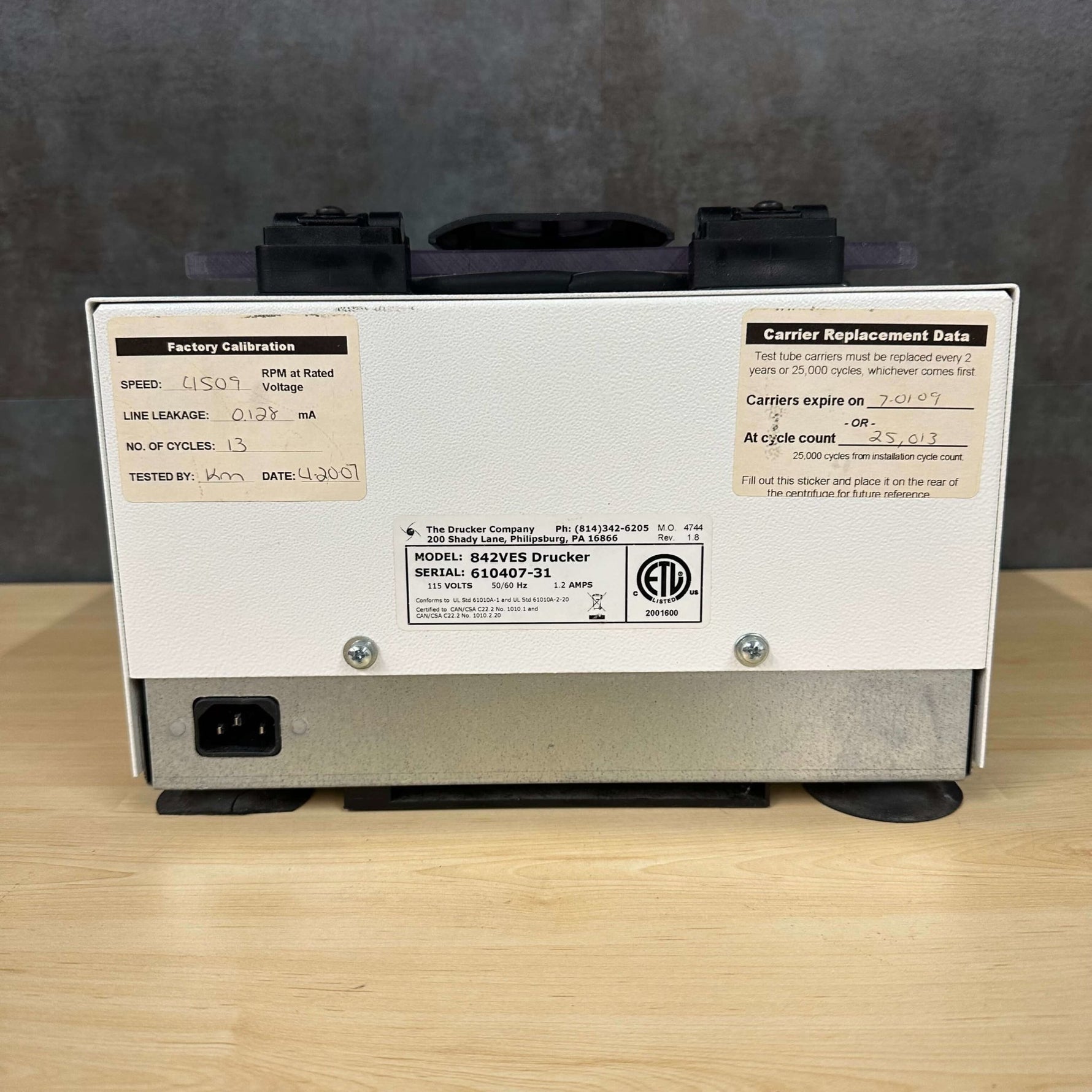 Drucker Horizon Plasmafuge-6 Diagnostic Centrifuge - Drucker -Angelus Medical