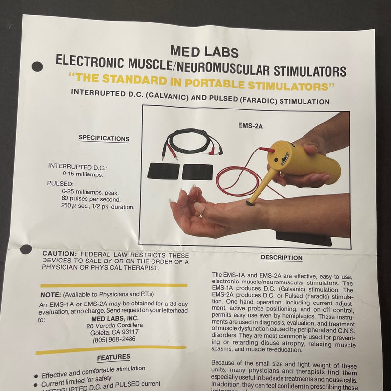 Electronic Muscle Stimulators EMC-2A (Used) - NMD -Angelus Medical