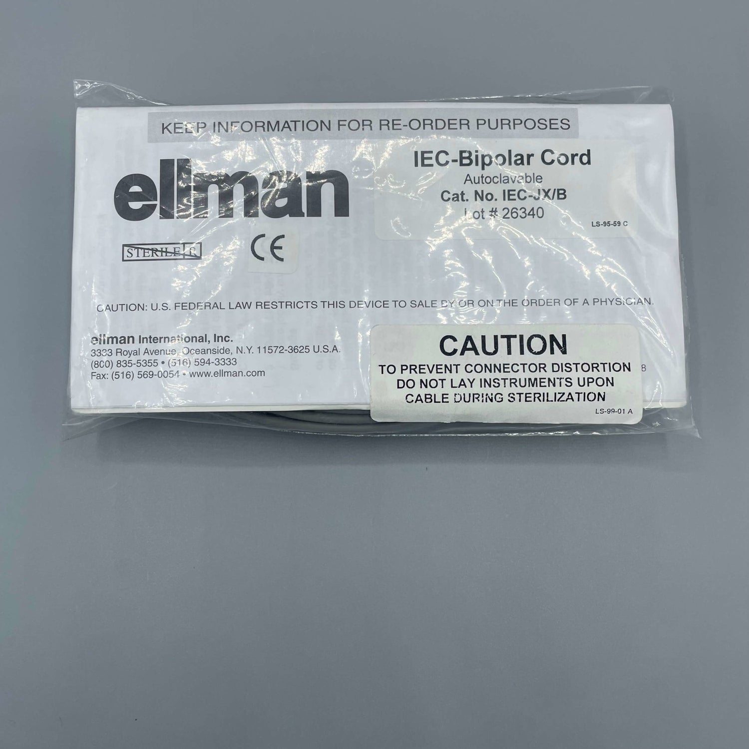Ellman IEC Bipolar Cord - – Angelus Medical and Optical